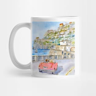 Capri adventure, watercolor painting Mug